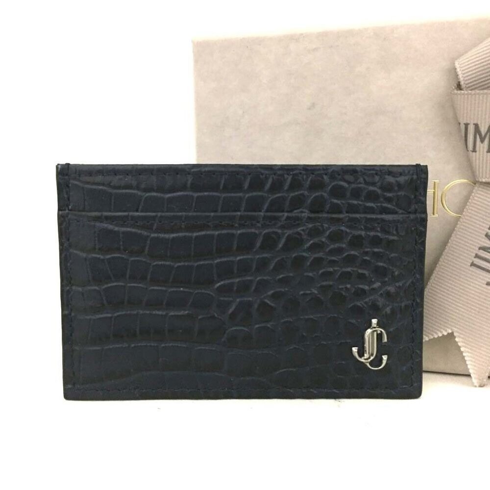 Jimmy Choo JC Logo Leather Pass Card Case/9R0434